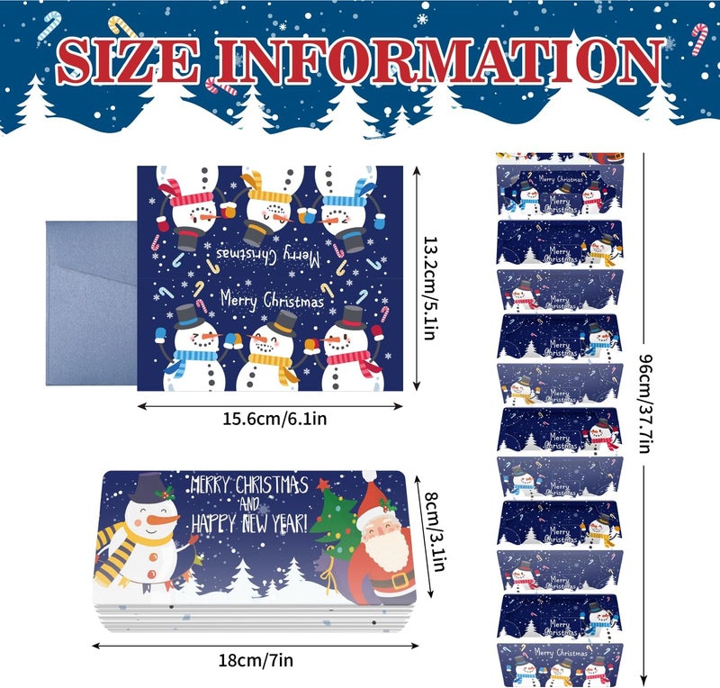 Jaywayang Christmas Money or Gift Card Holder with 10 Slots, Surprise Cash Envelope Holders for Men Women Girls Boys (Blue) - Image 2